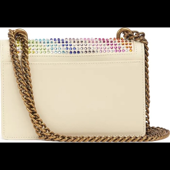 NWT KURT GEIGER Shoreditch Leather Rainbow Rhinestone Small Crossbody Bag - Picture 6 of 7